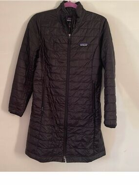 Patagonia Black Quilted Long Women's Puffer Coat
